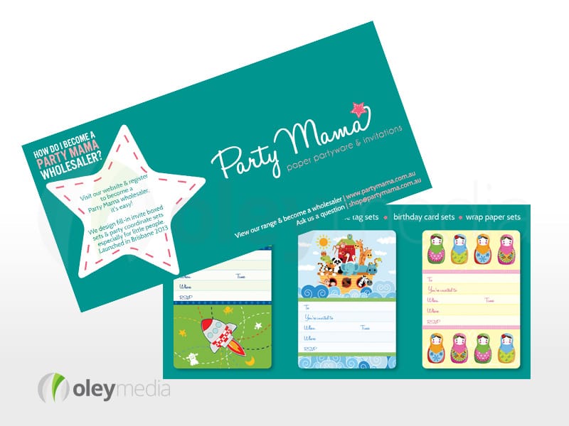 Party Mama 2 Sided DL Flyer Design