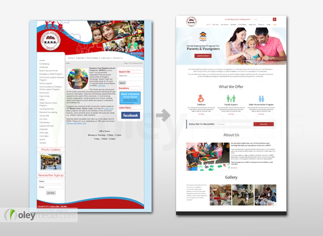 Website Design Makeover - KENG