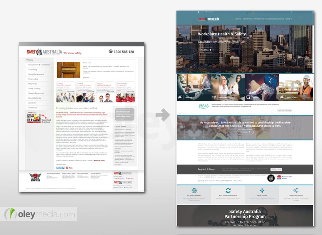 Website Design Makeover - Safety Australia Group