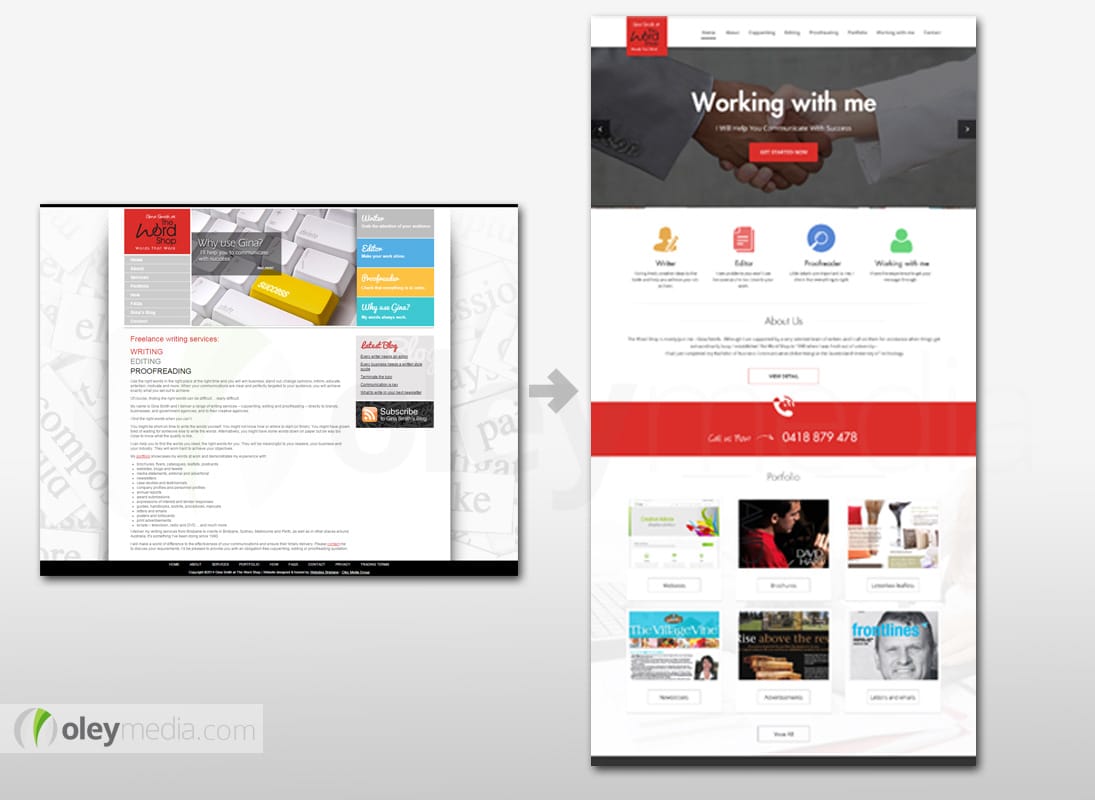 Website Design Makeover - The Word Shop
