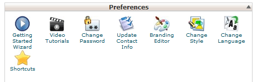 Access CPanel preferences