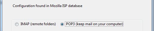 Mozilla Thunderbird POP3