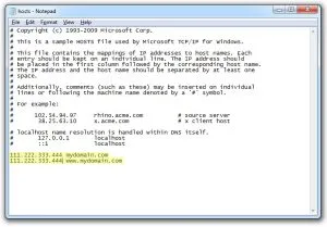 Add IP and Domain to Hosts File