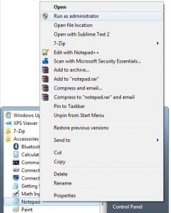 Notepad Run as Administrator