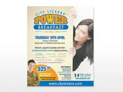 Power Breakfast Posters Advertising