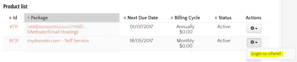 Step5 Find Hosting Package