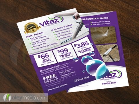 Vitez Cleaning A5 Flyer Design