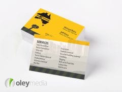 brice contracting business card design