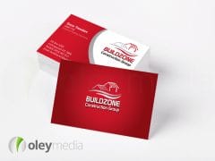 buildzone construction group business card design