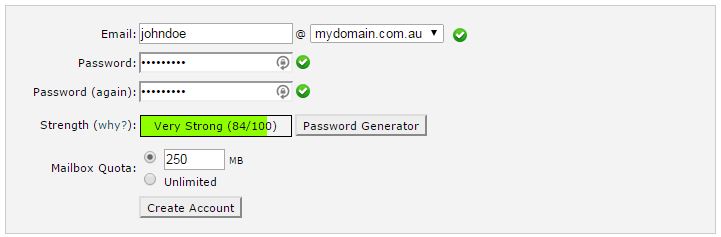 Cpanel Email Account Creation