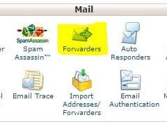 Managing Email Accounts using CPanel Cpanel Email Forwarders Menu