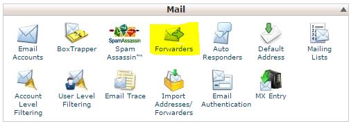 Cpanel Email Forwarders Menu