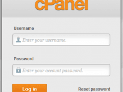 cpanel login screen