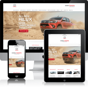 Eden Toyota Website Design Mobile Responsive