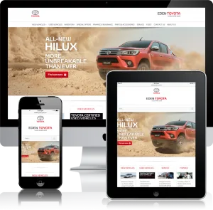 Eden Toyota Website Design Mobile Responsive