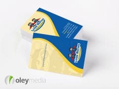 little heroes childcare centre business card design