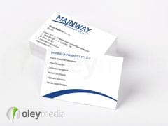 mainway management business card design