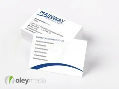 mainway management business card design