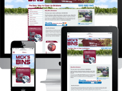 Micks Bins Mobile Responsive Website Design