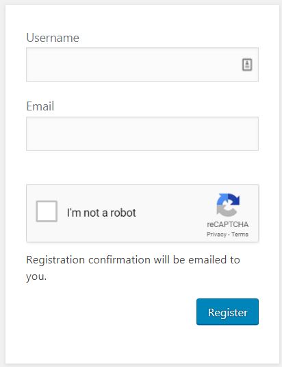 reCAPTCHA On Registration Page 