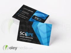 scope trade services business card design
