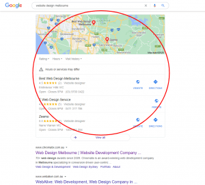 website design melbourne Google Maps Optimisation